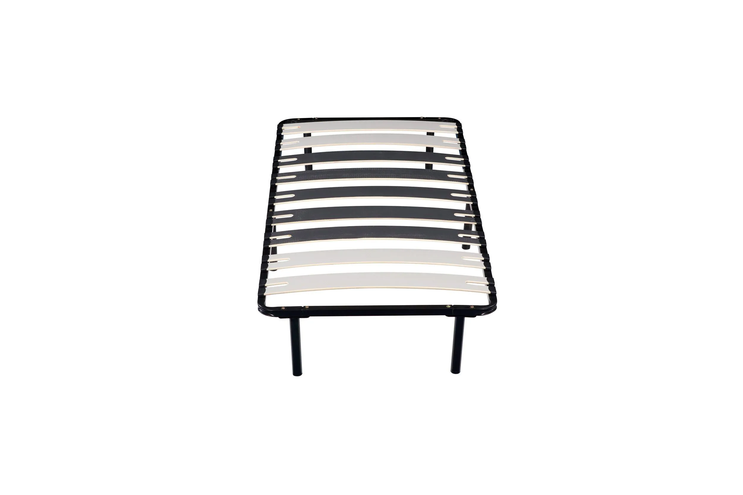 patrick - Solide et Confortable Sommier Cadre a lattes Pieds 70x190 x 29 cm en Metal - 9 Larges Lattes de 12,5-1