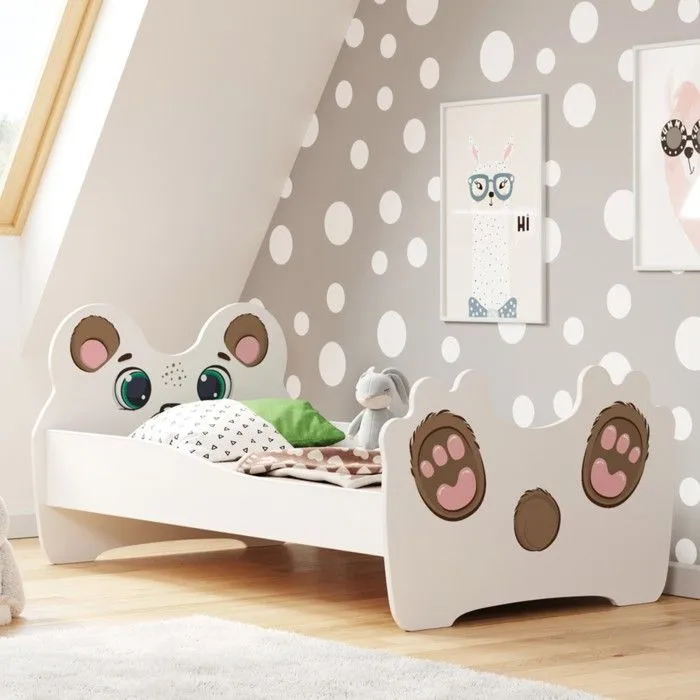 Lit enfant "TEDDY BEAR" 160x80cm + sommier + matelas-0