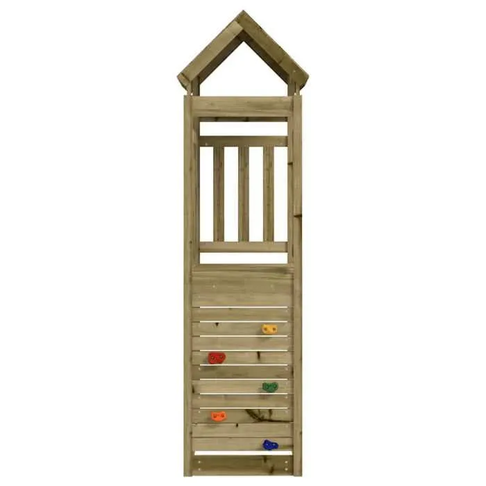 vidaXL Tour de jeu et paroi rocheuse 53x110,5x214 cm bois pin imprégné 826552-2