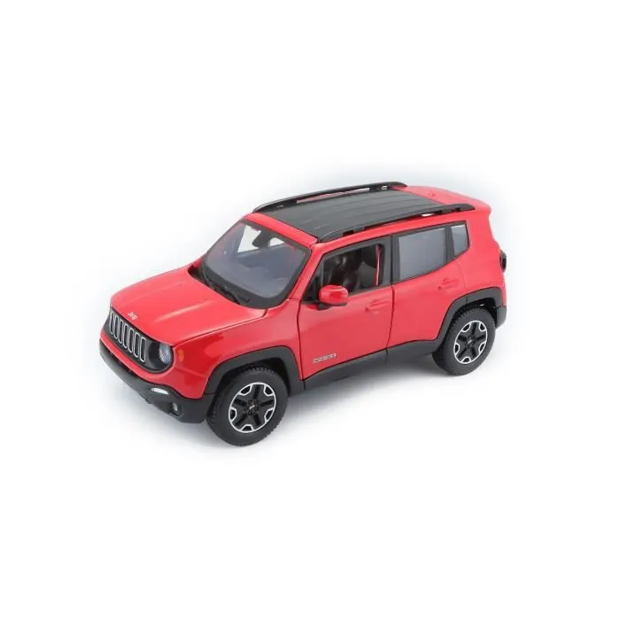 Véhicule en métal Jeep Renegade rouge à l'échelle 1/24ème de la marque MAISTO pour enfant de 3 ans et plus-0