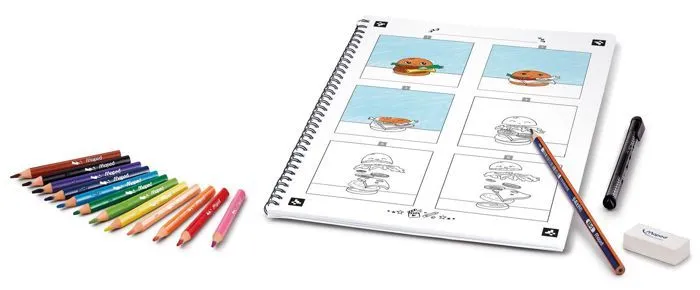 Maped Creativ - Animaker Flash Pop pour Créer 13 Animations GIF - Cahier de Coloriage + Crayons de Couleur + Feutre Fin - Dès 6 Ans-3