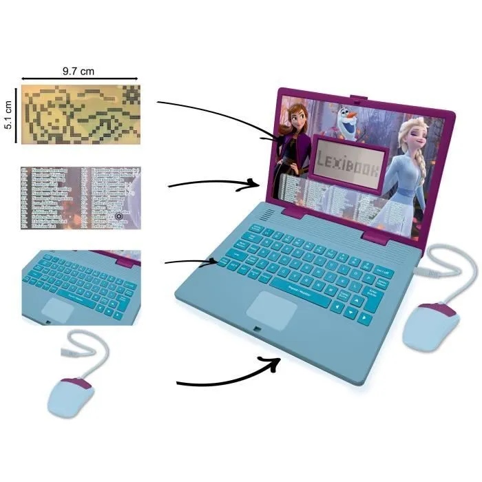 Ordinateur Educatif Bilingue La Reine des Neiges - LEXIBOOK - 124 activités-1