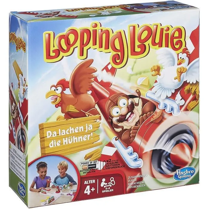 Jeu de société - HASBRO - Looping Louie Préscolaire - Jeu d’action et réflexe - Blanc - Mixte - 30 min-0