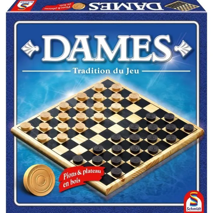 Dames bois tradition - jeu de société - SCHMIDT AND SPIELE-1