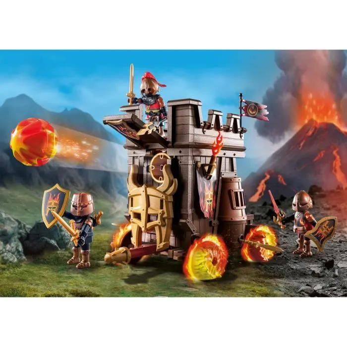 PLAYMOBIL 71643 Char de combat avec canon des Burnham Raiders, Novelmore, 68 pièces, Dès 4 ans-1