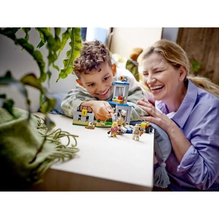 LEGO® Jurassic Park 76957 L'Évasion du Vélociraptor, Jouet avec Dinosaure et Voiture-2