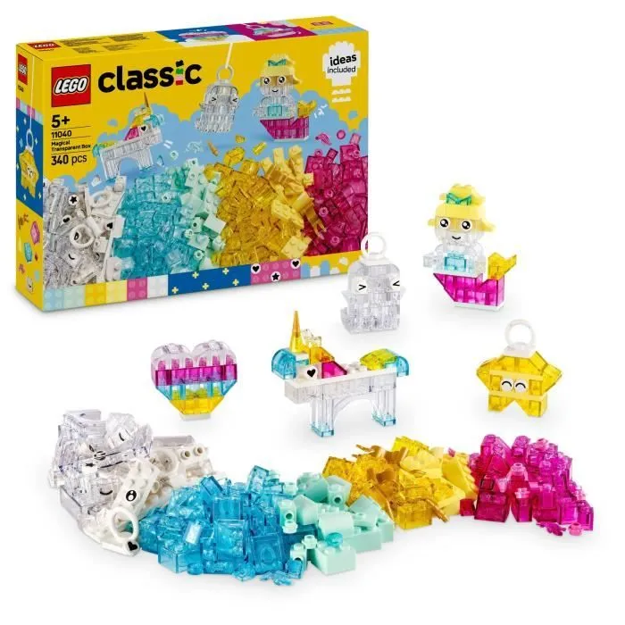 LEGO Classic 11040 La Boîte de Briques Transparentes Magiques - Jeu de construction 5 ans-0