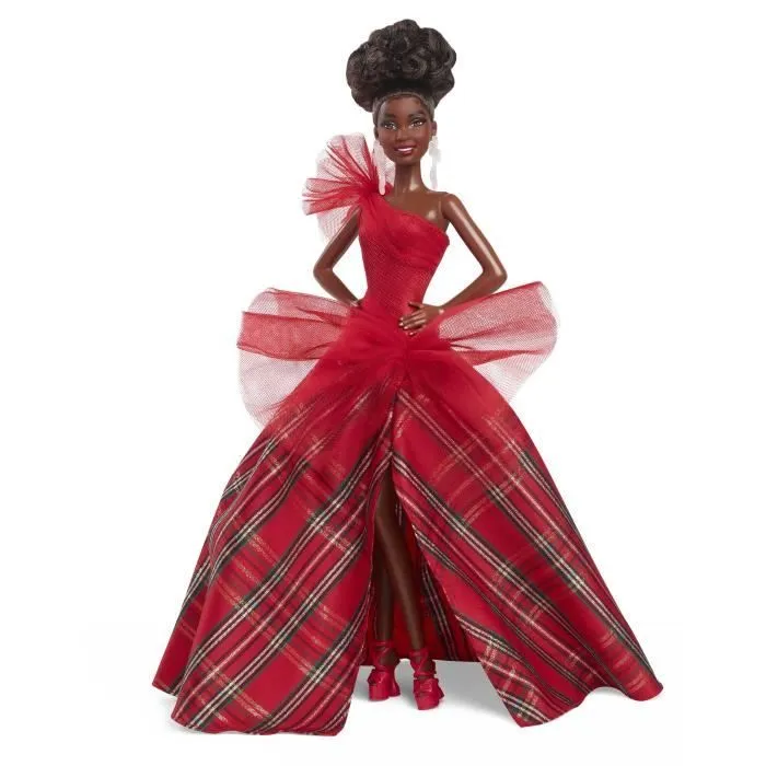 BARBIE Poupée joyeux noël brune HRM62-1