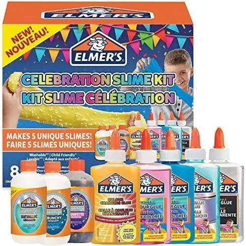 ELMER'S KIT SLIME CÉLÉBRATION | LIQUIDE MAGIQUE ACTIVATEUR DE SLIME ET-0