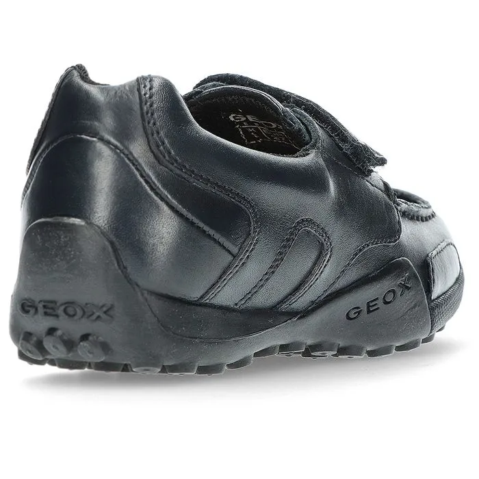 Mocassins Geox JR W.SNAKE MOCASSINO pour garçon en cuir bleu marine-4