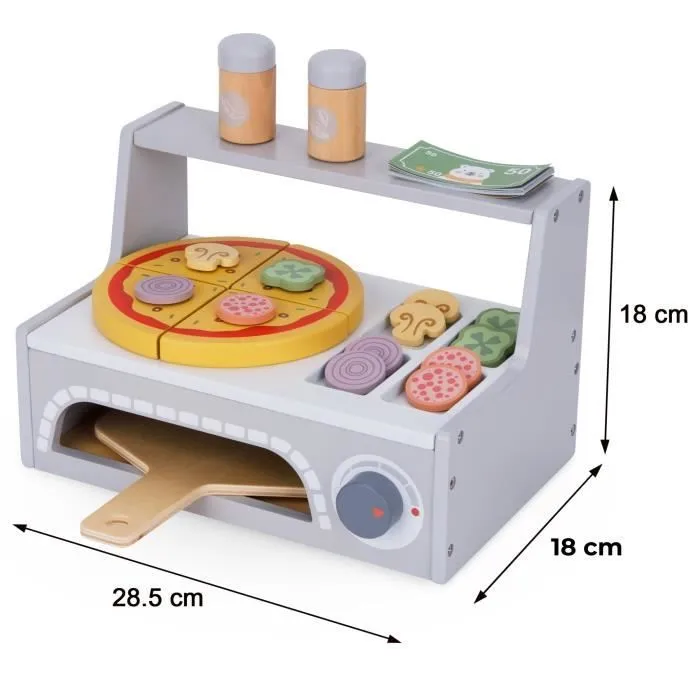 Set de cuisson pour pizza en bois-3