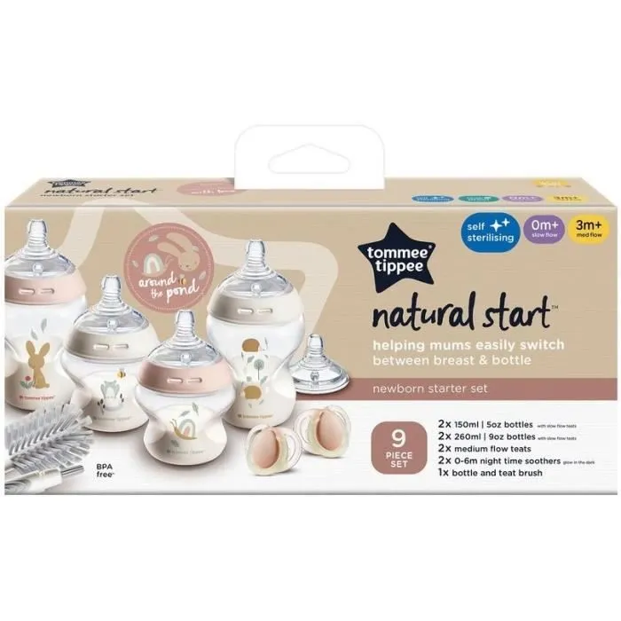 Tommee Tippee - Biberons Coffret Naissance Natural Start, Anti-Colique, Auto-stérilisant, Rose-7