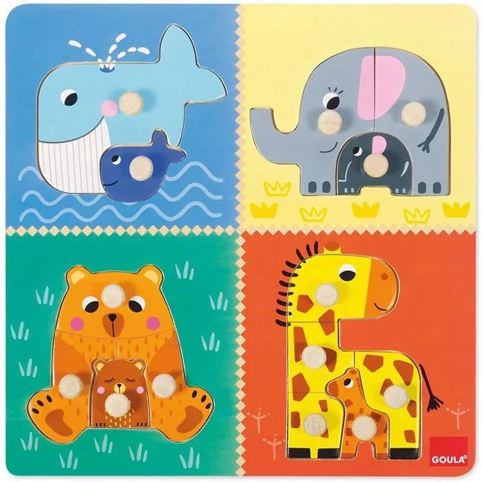 Puzzle Animaux Mamás Y Bebés Diset - Pour Bébé de 2 ans et plus - Moins de 100 pièces - Multicolore-0