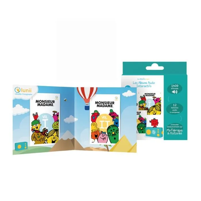 Console Educative - Coffret Monsieur Madame Vol. 1 & 2 - Lunii - Livres audio interactifs dès 3 ans pour Ma Fabrique à Histoires-0