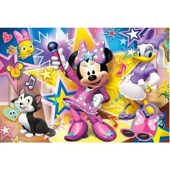 Puzzle Maxi Supercolor Minnie Mouse - Clementoni - 60 pièces - Thème Humains et Célébrités - Multicolore-1
