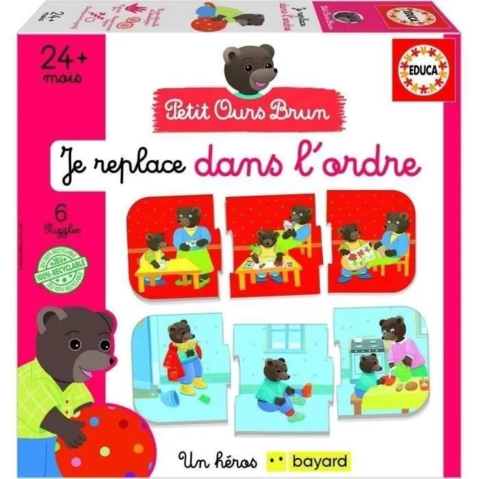 Jeu d'apprentissage - EDUCA - J'Associe Les Séquences Logiques - Petit ours brun-0