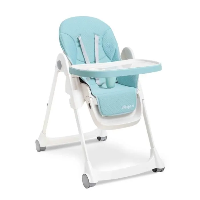 Interbaby - TRONA7-03 - Chaise Haute Plissable Mod. Comfort Eat Vert-0