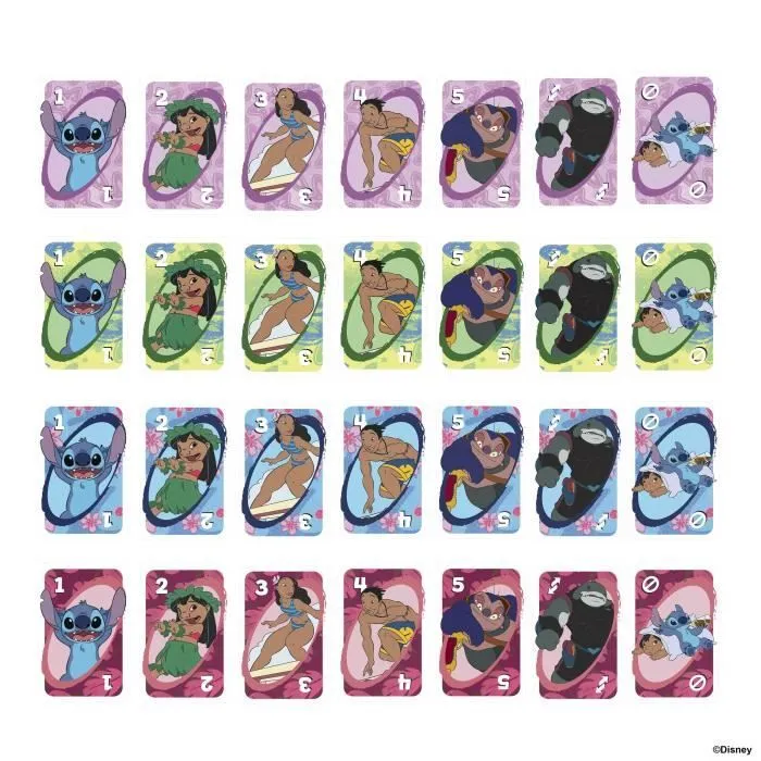 Mattel Games - Disney UNO Lilo et Stitch-Jeu de cartes pour les enfants et la famille JCC10-3