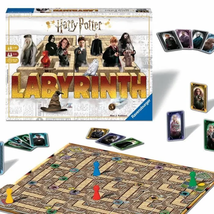 Labyrinthe Harry Potter, Jeu de société, Chasse au trésor dans un labyrinthe en mouvement, Dès 7 ans, Ravensburger-2