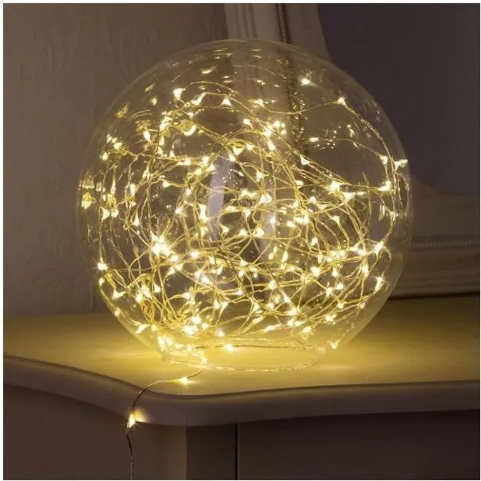 Guirlande lumineuse - OSE - 4m - 40 LED - Blanc chaud - Piles - Intérieur-0