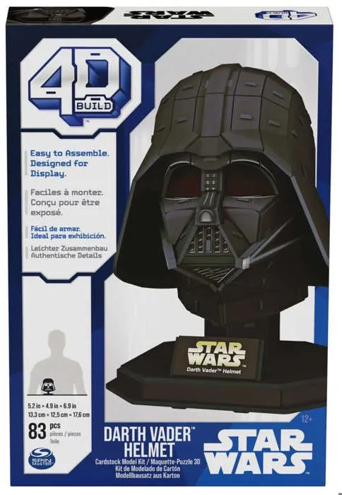 Spin Master Puzzle 4D Build Star Wars Star Wars Casque de Dark Vador modèle 3D figurine à assembler-1