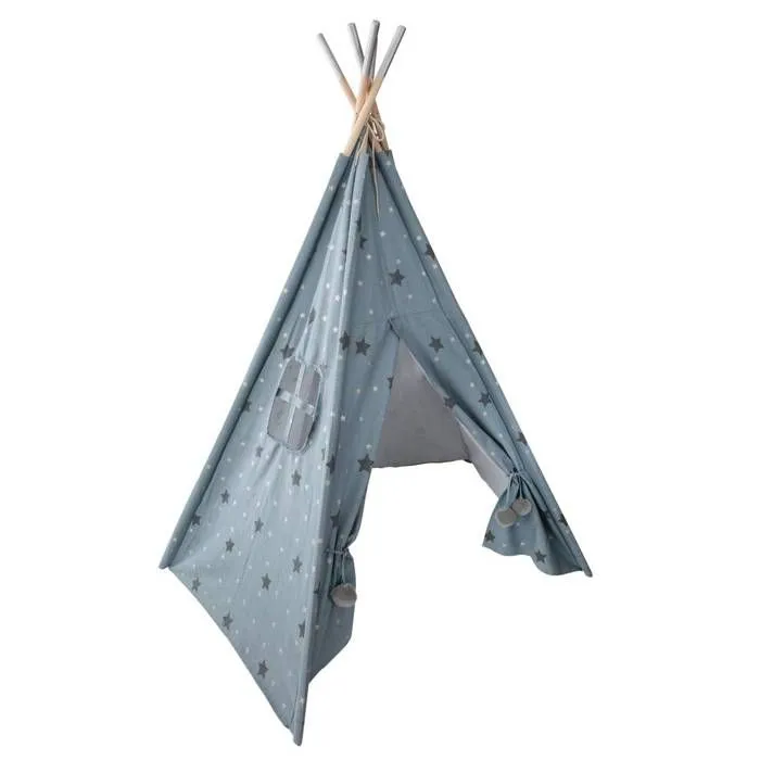 Tipi enfant bleu jean - Bleu - Atmosphera createur d'interieur-0