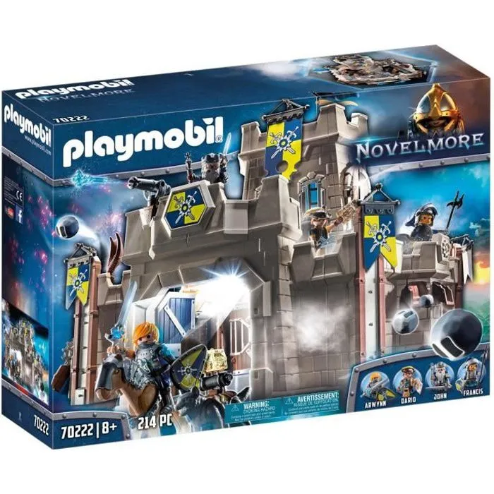 PLAYMOBIL - 70222 - Citadelle des Chevaliers Novelmore - 214 pièces - Mixte-0