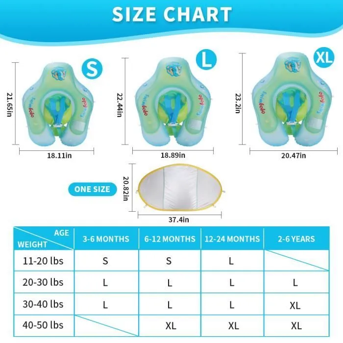 Bouée Bébé avec parasol LEYTN - Siège de Piscine Anneau de Natation pour Bébé Enfants 6-36 Mois - Rose-3