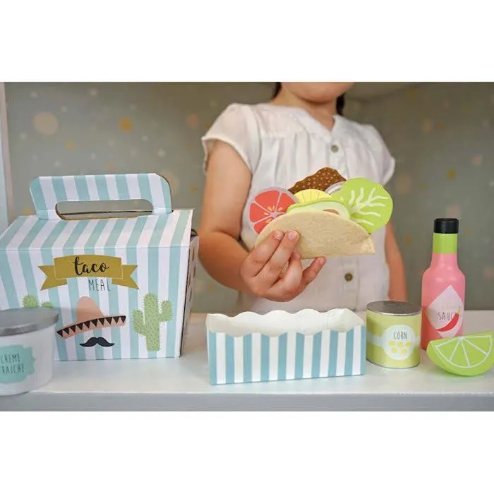 Jouet en bois - dinette - Tacos set - Mixte - Multicolore - Jaune - JABADABADO - Bébé - 3 ans-1
