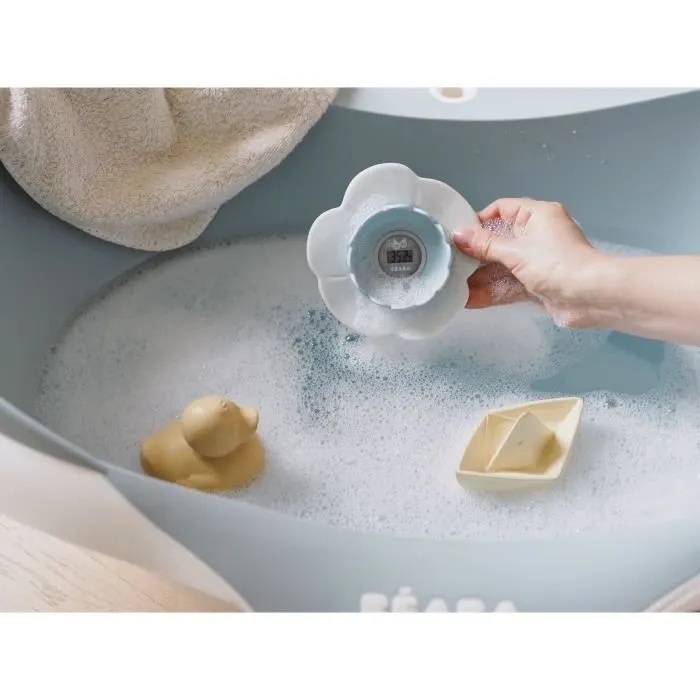 Thermomètre de bain Lotus - BÉABA - Green Blue - Multi-fonction - Forme ludique - Prise de température rapide-3