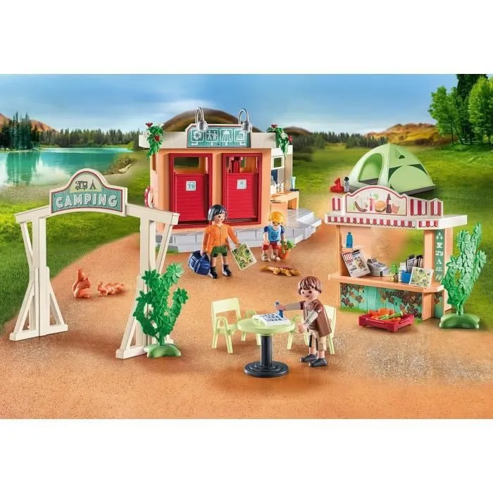 PLAYMOBIL 71424 Camping, avec une douche fonctionnelle, 100 pièces, Univers du Camping, Dès 4 ans-2