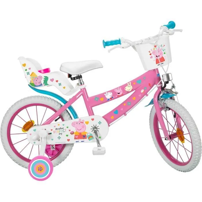 Vélo enfant - Toimsa - Peppa Pig - 16 pouces - Fille - Frein à tambour - Rose-0