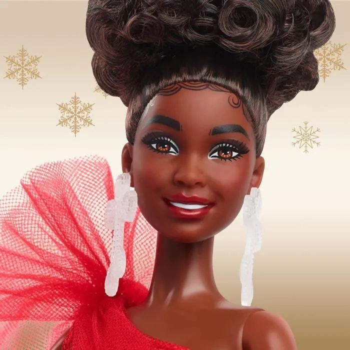 BARBIE Poupée joyeux noël brune HRM62-7