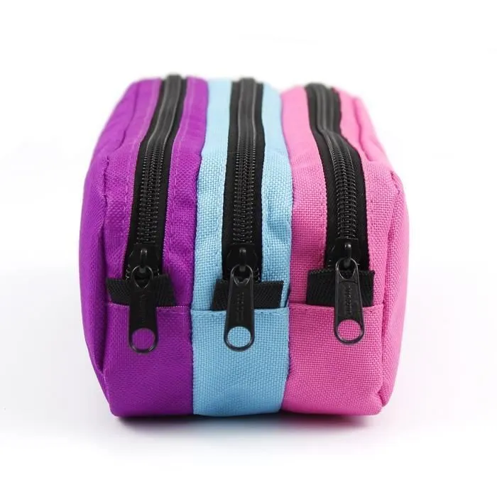 Trousse scolaire - Viquel - TRIZIP - Grande capacité - 3 compartiments - Multicolore-3