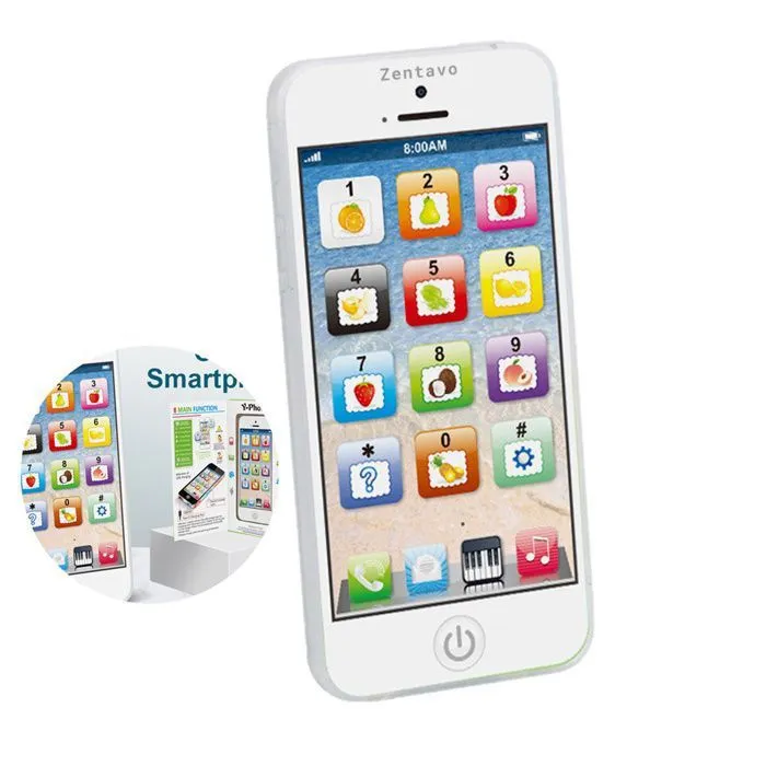 Jouet téléphone smartphone pour enfant Ecran intelligent apprentissage jeux histoire musique Rechargeable-0