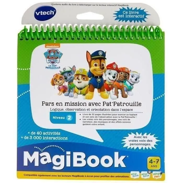 Livre Interactif Magibook - VTECH - La Pat' Patrouille - Niveau 2 - 32 pages illustrées-2