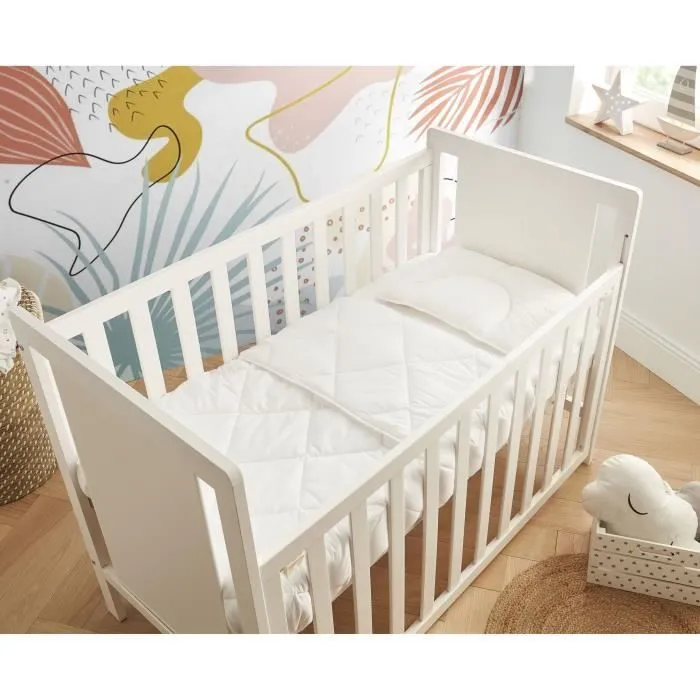 Couette - 100x140 cm - MON P'TIT DODO - Chaude - 100% Polyester Fibre creuse siliconée - 1 personne - Blanc-1
