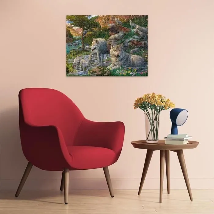 Puzzle 1500 pièces Loups au printemps, Adultes & enfants dès 14 ans, Puzzle de qualité supérieure 80x60cm, 12000719, Ravensburger-3