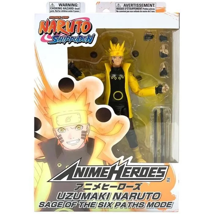 Figurine Anime Heroes Naruto Shippuden - Mode Sage des six chemins - BANDAI-3