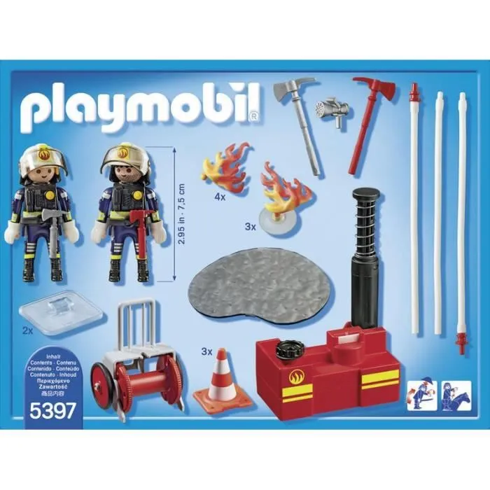 PLAYMOBIL - City Action - Pompiers avec Matériel d'Incendie - Jouet pour Garçon de 4 ans et plus-3