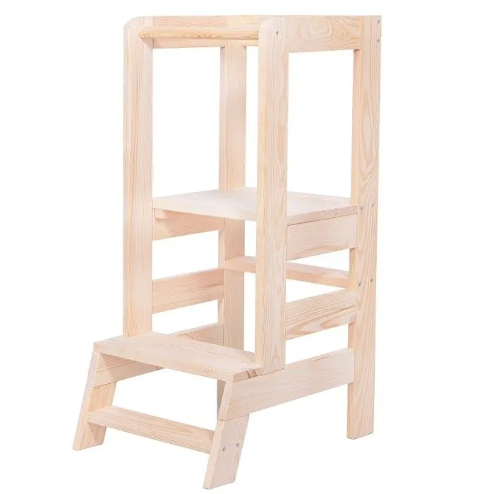 SPRINGOS® Montessori Tour d'apprentissage et observation pour enfants, Kitchen Helper, Made in EU - Bois Naturel-3