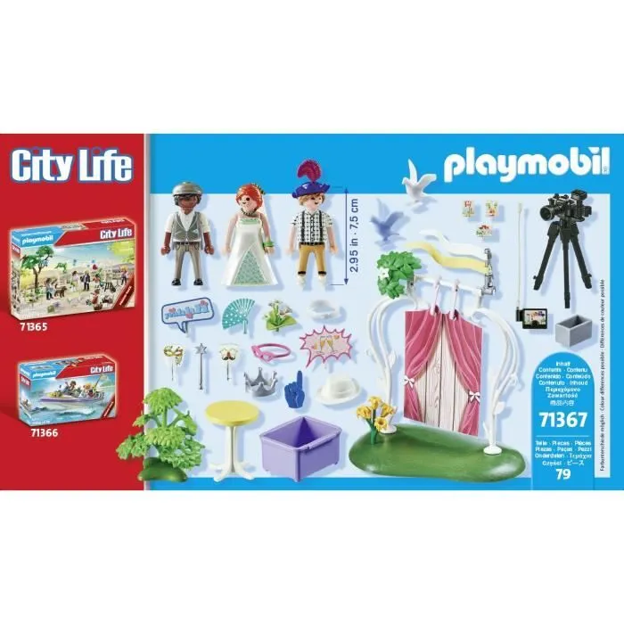 PLAYMOBIL 71367 Couple de mariés et appareil photo, City life, Dès 4 ans-3