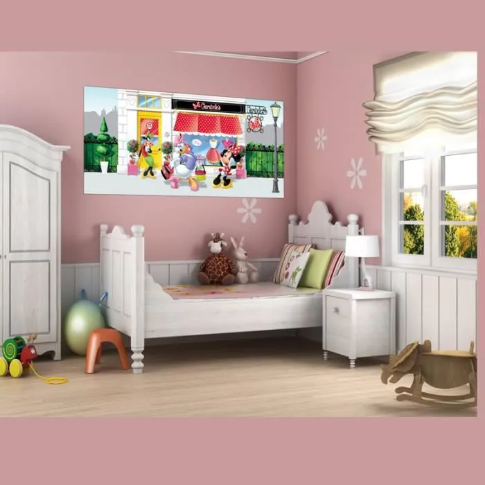 Poster géant - AG DESIGN - Minnie Mouse - Rouge - H 90 x L 202 cm - Décoration murale-1