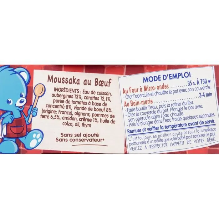 Plat bébé moussaka au bœuf - NESTLE - P'tite Recette - Dès 8 mois - 2 pots x 200 g-4