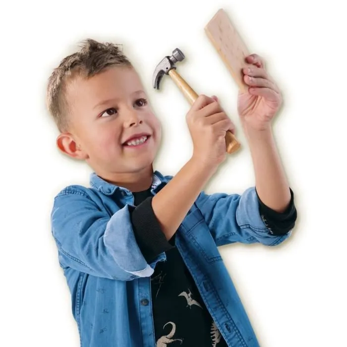 Kit de menuiserie - SES CREATIVE - Dinosaures - Avec clous et colle-1