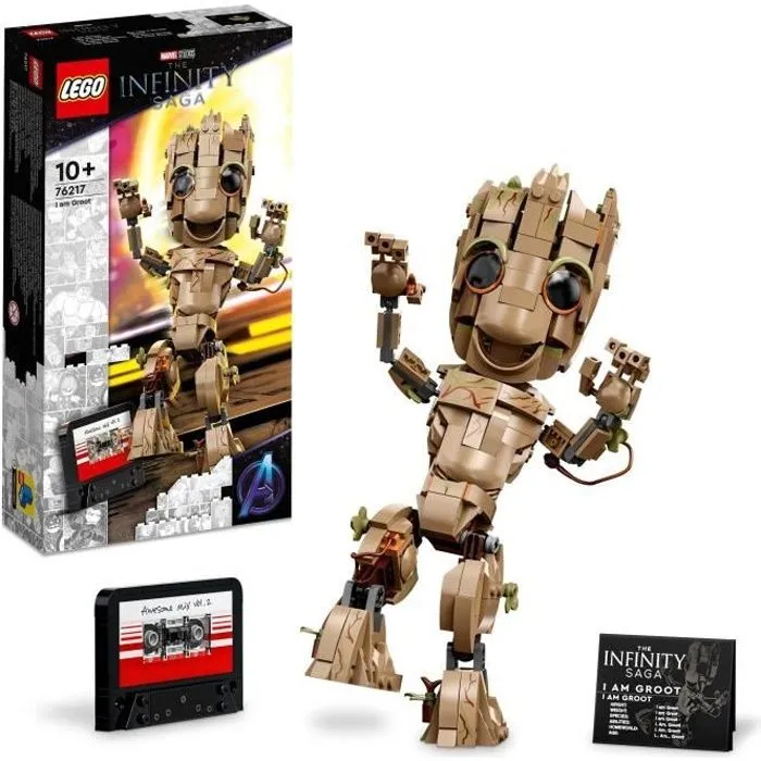 LEGO 76217 Marvel Je s'Appelle Groot, Jouet Marvel et Figurine Bébé Groot, Film Les Gardiens de la Galaxie 2, Enfants Dès 10 Ans-0