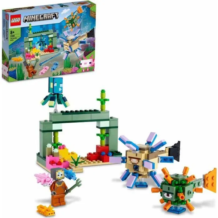 LEGO® 21180 Minecraft Le Combat Des Gardiens, Set Aventure Sous-Marine, Jouet de Construction Enfants +8 ans et Figurines Mobs-0