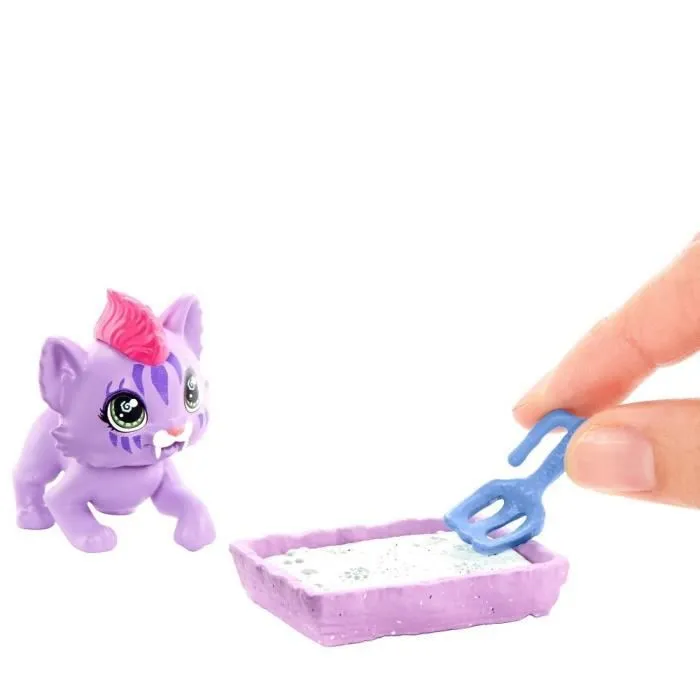 CAVE CLUB Coffret Histoire des Cavernes Poupée Roaralai 20 cm avec son bébé tigre à dents de sabre Ferrell-3