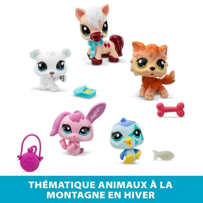 Pack de 5 Pets - BANDAI - Littlest Pet Shop Montagne - Animaux à collectionner-2