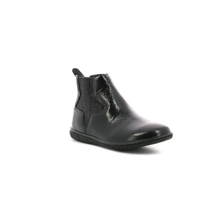 KICKERS Boots Vermillon Noir vernis-1